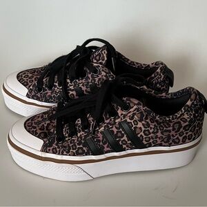 Adidas Nizza Platform Sneaker in Leopard Print